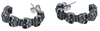 etNox - Black Skulls - Oorbellenset - Vrouwen - zilverkleurig