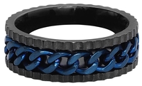 etNox - Chain - Ring - Mannen - zwart blauw