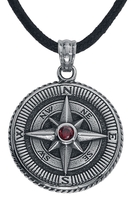 etNox - Compass - Halsketting - Unisex - zilverkleurig