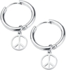 etNox - Creole peace - Oorbel - Vrouwen - zilverkleurig