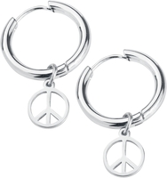 etNox - Creole peace - Oorbel - Vrouwen - zilverkleurig