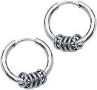 etNox - Creole Ringe - Oorbel - Vrouwen - zilverkleurig