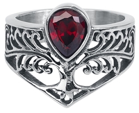 etNox - Lebensbaum mit Tropfen - Ring - Vrouwen - zilverkleurig
