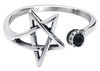 etNox - Pentagramm - Ring - Vrouwen - zilverkleurig