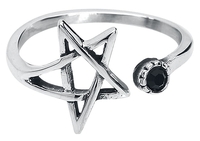 etNox - Pentagramm - Ring - Vrouwen - zilverkleurig