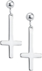 etNox - Silver Cross - Oorbellenset - Vrouwen - zilverkleurig