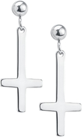 etNox - Silver Cross - Oorbellenset - Vrouwen - zilverkleurig