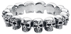 etNox - Skull - Ring - Vrouwen - zilverkleurig