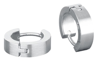 etNox - Stainless Steel Creoles - Oorbel - Unisex - zilverkleurig