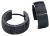 etNox - Stainless Steel Creoles - Oorbel - Unisex - zwart