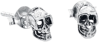 etNox - Totenkopf - Oorbellenset - Vrouwen - zilverkleurig