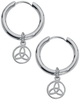 etNox - Triskelion Hoop oorbellen - Oorbel - Vrouwen - zilverkleurig