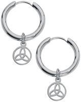 etNox - Triskelion Hoop oorbellen - Oorbel - Vrouwen - zilverkleurig