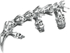 etNox hard and heavy - Backbone - Ring - Vrouwen - zilverkleurig