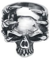 etNox hard and heavy - Claw Skull - Ring - Mannen - zilverkleurig