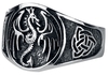 etNox hard and heavy - Dragon - Ring - Mannen - zilverkleurig
