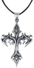 etNox hard and heavy - Flammen-Kreuz - Halsketting - Unisex - zilverkleurig