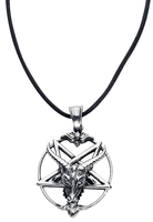 etNox hard and heavy - Goat Pentagram - Halsketting - Unisex - zilverkleurig