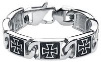 etNox hard and heavy - Iron Cross - Armband - Mannen - zilverkleurig