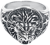 etNox hard and heavy - Löwe - Ring - Mannen - zilverkleurig