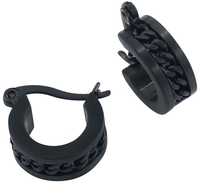 etNox hard and heavy - Mesh Steel - Oorbel - Unisex - zwart