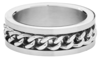 etNox hard and heavy - Mesh Steel - Ring - Unisex - zilverkleurig