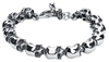 etNox hard and heavy - Skull - Armband - Mannen - zilverkleurig