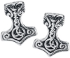 etNox hard and heavy - Thors Hammer - Oorbellenset - Vrouwen - zilverkleurig
