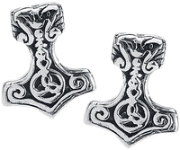 etNox hard and heavy - Thors Hammer - Oorbellenset - Vrouwen - zilverkleurig