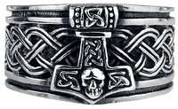 etNox hard and heavy - Thors Hammer - Ring - Mannen - zilverkleurig