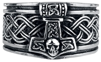 etNox hard and heavy - Thors Hammer - Ring - Mannen - zilverkleurig