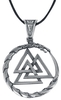 etNox hard and heavy - Valknut - Halsketting - Unisex - zilverkleurig