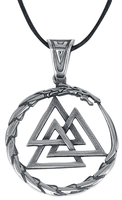 etNox hard and heavy - Valknut - Halsketting - Unisex - zilverkleurig