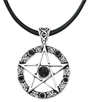 etNox magic and mystic - Black Pentagram - Hanger - Unisex - zilverkleurig