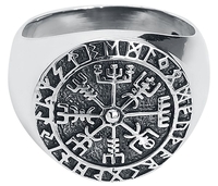etNox magic and mystic - Vegvisir - Ring - Unisex - zilverkleurig