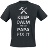 Familie & Freunde - Keep Calm And Let Papa Fix It - T-shirt - Mannen - zwart