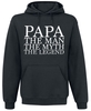 Familie & Freunde - Papa - The Man - Trui met capuchon - Mannen - zwart