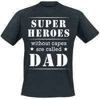 Familie & Freunde - Superheroes without capes are called dad - T-shirt - Mannen - zwart