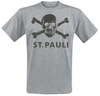 FC St. Pauli - FC St. Pauli - Totenkopf - T-shirt - Mannen - grijs gemêleerd
