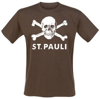 FC St. Pauli - FC St. Pauli - Totenkopf II - T-shirt - Mannen - bruin