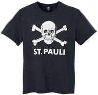 FC St. Pauli - Rainbow Piping - T-shirt - Unisex - donkergrijs gemêleerd