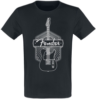 Fender - Monoline Guitar - T-shirt - Mannen - zwart