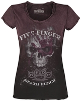 Five Finger Death Punch - Big Skull - T-shirt - Vrouwen - wijnrood