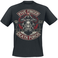 Five Finger Death Punch - Biker Skully - T-shirt - Mannen - zwart