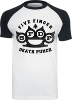 Five Finger Death Punch - Brass Knuckles - T-shirt - Mannen - wit zwart