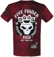 Five Finger Death Punch - EMP Signature Collection - T-shirt - Mannen - rood zwart