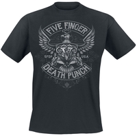 Five Finger Death Punch - Howe Eagle Crest - T-shirt - Mannen - zwart