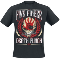 Five Finger Death Punch - Laurel Emblem V1 - T-shirt - Mannen - zwart