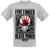 Five Finger Death Punch - Punchagram - T-shirt - Mannen - grijs gemêleerd