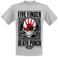 Five Finger Death Punch - Punchagram - T-shirt - Mannen - grijs gemêleerd